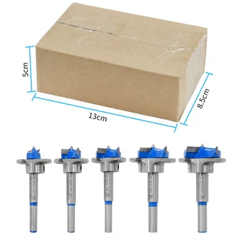 

5Pcs 15-35mm Auger Drill Bit Wood Plastic Cutter Woodworking Hole Opener Tool Woodworking Pocket Drill Guide Set