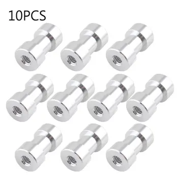 

10PCS Aluminum 1/4" to 3/8" Female to Female Convertor Threaded Screw Adapter for Tripod Light Stand Ball Head Camera Accessorie