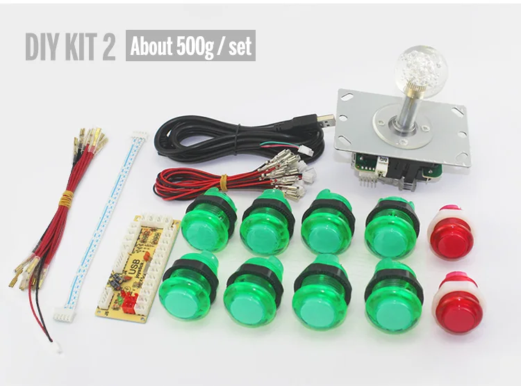 1 плеер джойстик аркадный DIY kit raspberry Pi/PC USB энкодер ноль задержка 5 в светодиодный кнопка для продажи