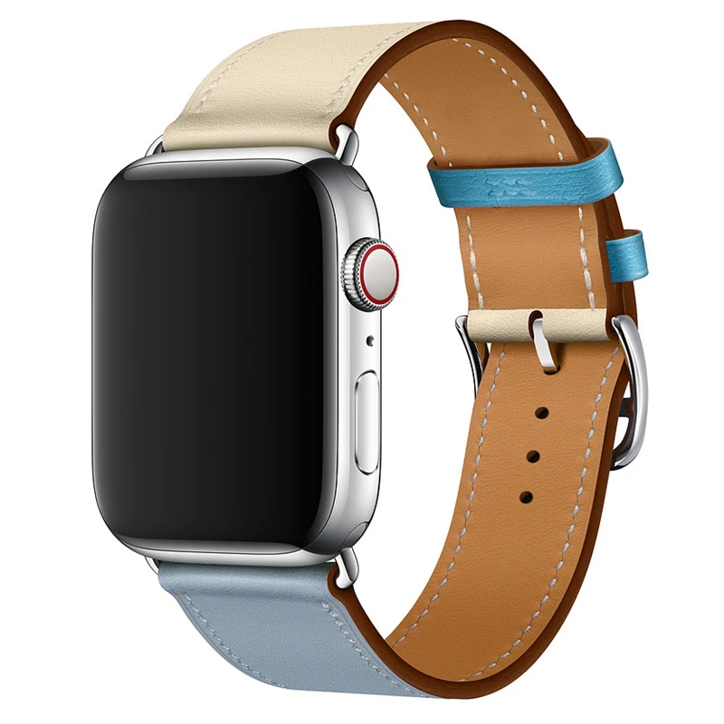 Кожаный браслет из звеньев, совместимый для наручных часов Apple Watch 38 мм 40 мм 44 мм, correa для наручных часов iwatch, ремешок Series 5/4/3/2/1 ремень - Цвет ремешка: 10