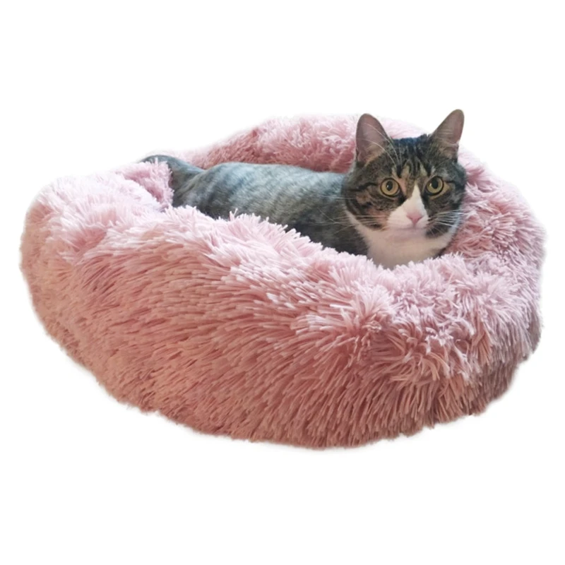 

5 Color Bed Small Medium Large Dogs & Cat Round Pet Lounger Cushion Warm Fleece Dog For Winter Dog Kennel Puppy Mat Pet Bed