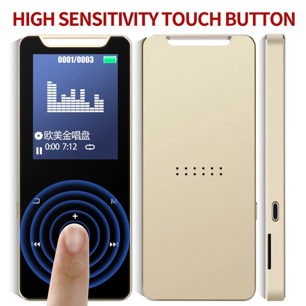Ouhaobin 100 часов Blueteeth Hifi MP4 плеер без потерь Звук Музыкальный плеер FM рекордер FM радио microSD карта