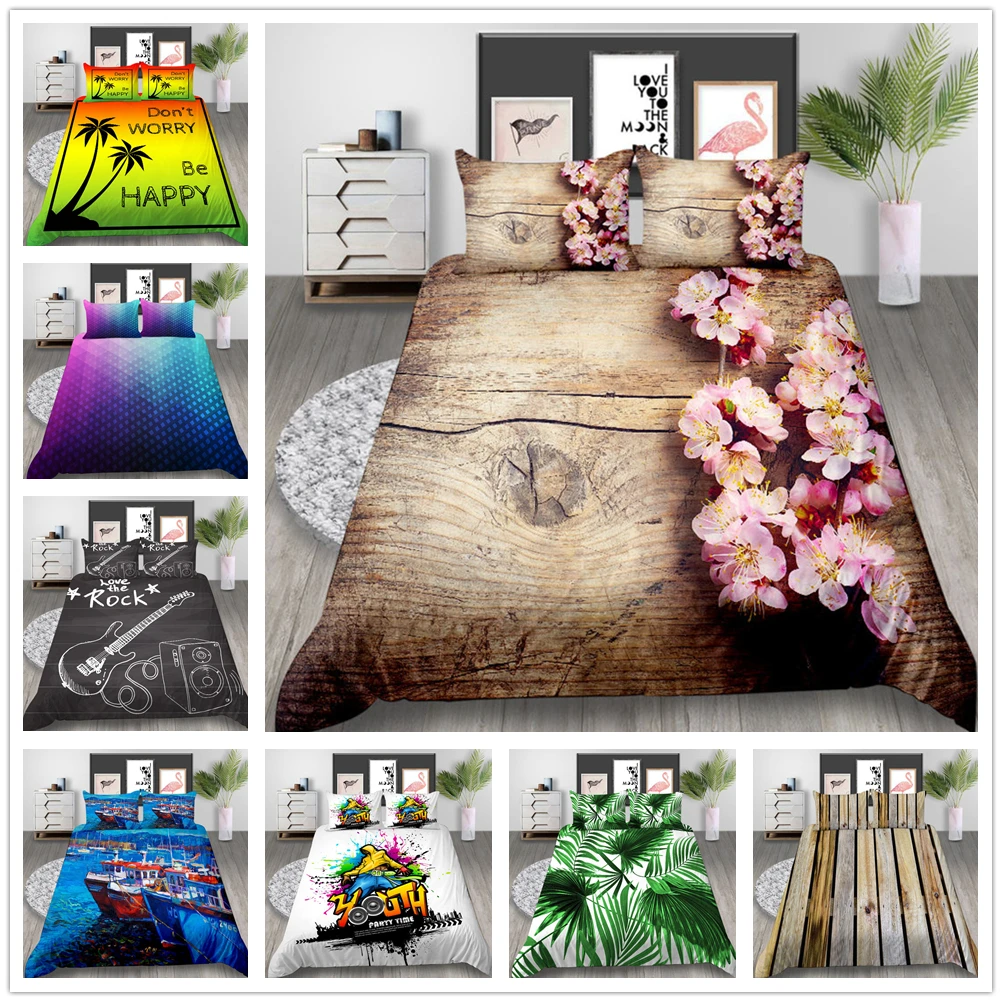 Fashion Popular Bedding Set with Pillowcase 3d Printed Pattern Duvet Cover Soft Twin Full Queen Size Bed Home Textile | Дом и сад