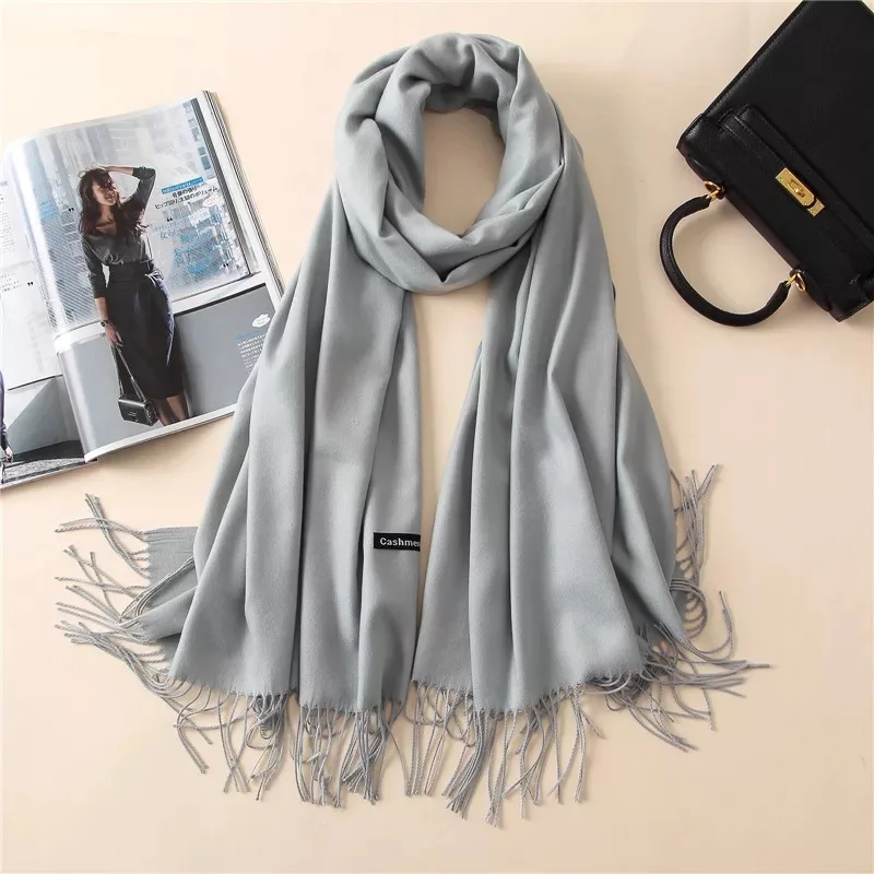 

2019 fashion summer women scarf thin shawls and wraps lady solid female hijab stoles long cashmere pashmina foulard head scarves