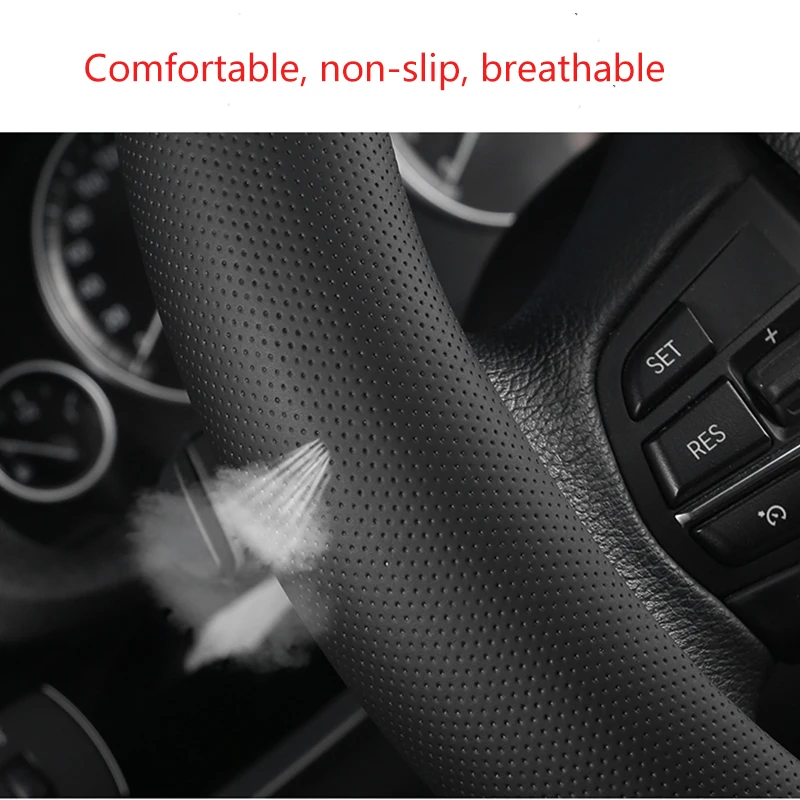 Volante per auto Coprivolante in pelle 38 cm per Renault Clio Fluence Megane Laguna Talisman Captur Kadjar Kaptur Koleos Scenic Espace - Image 5
