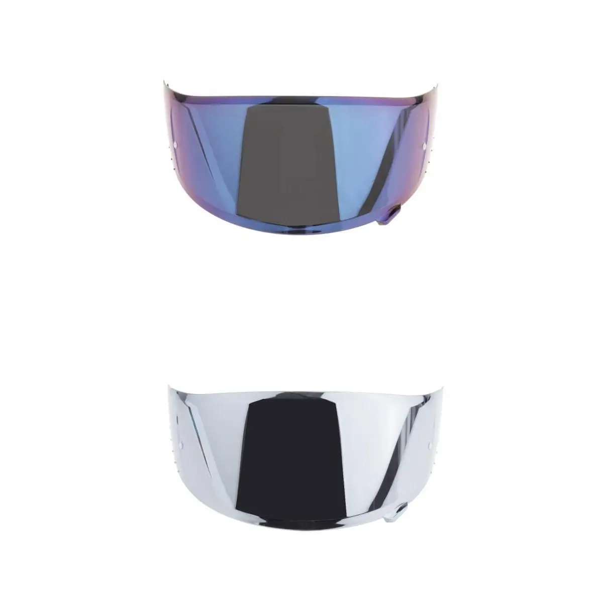 2 Pieces Motorcycle Helmet HD Visor for X14 Z-7 Bike Accessories Silver+Blue