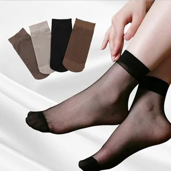 

Socks women 10 Pairs Ultra Thin Elastic Silk Girl Short Stockings Ankle Low Cut Socks skarpetki damskie calcetines mujer носки