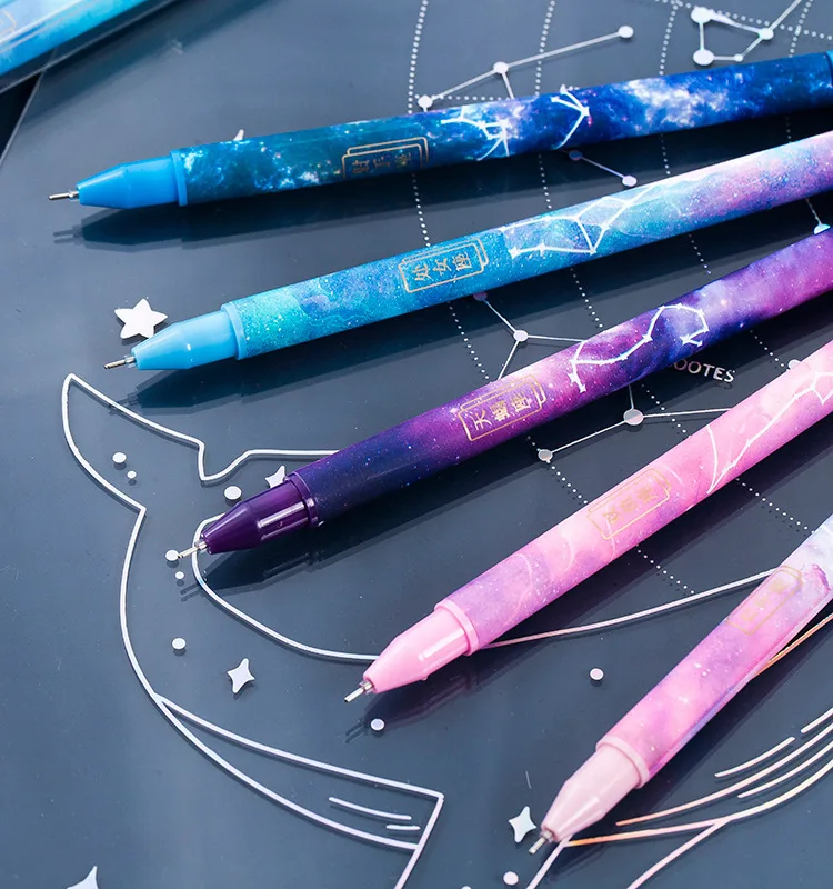 12 шт./кор. звездное небо фиолетовый Созвездие серии набор гель канцелярские принадлежности для творчества ручка подарки школьные канцелярские принадлежности