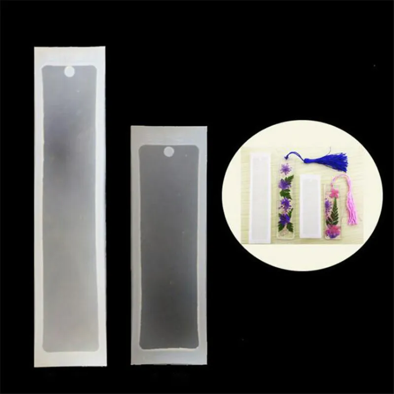 

2pcs DIY Bookmark Resin Mold Set Rectangular Ruler Jewelry Mold Silicone Epoxy Marque Page Moldes De Silicona For DIY Craft Art