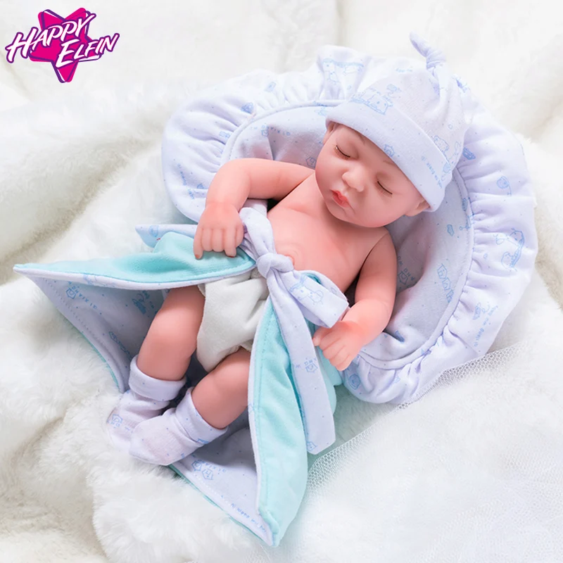 10 ''мини Reborn Младенцы девочка мальчик полный силиконовый винил милые Близнецы куклы реалистичные Новорожденные для малыша Купание кукла 26 см