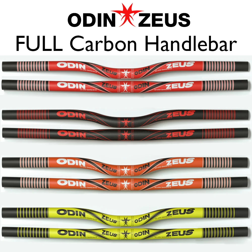 

ODINZEUS-XC Full Carbon Mountain Bicycle Handlebar, New Style, 10 Color, Flat, Rise Clamp, 31.8mm, 35mm, 580-740mm