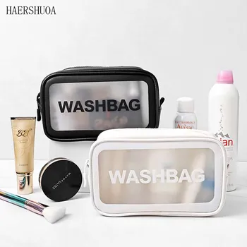 

New Multifunctional Ladies Cosmetic Bag Cosmetics Waterproof Laser Bag Transparent PU Travel Wash Bag Storage Bag Ladies Bag