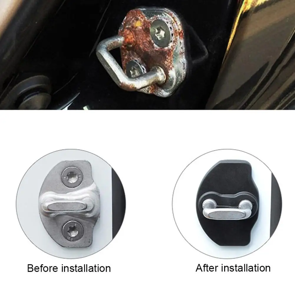 Дверные замки защелки защитные крышки двери Rustproof Стопор Крышки для Tesla модель 3
