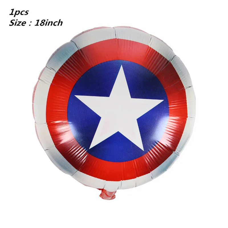 1pcs 18inch round Marvel Капитан Америка тема флаги вечеринка для мальчика день рождение украшения для вечеринки в честь ребенка свадебные украшения поставка 1 комплект в том числе 12 шт Вымпел - Цвет: 1pcs 18inch round