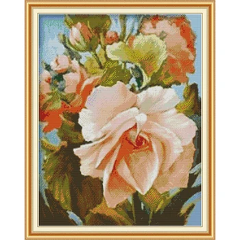 

Everlasting love Malus crabapple chinese Cross stitch kits Ecological cotton clear stamped printed 11CT DIY Christmas decoration