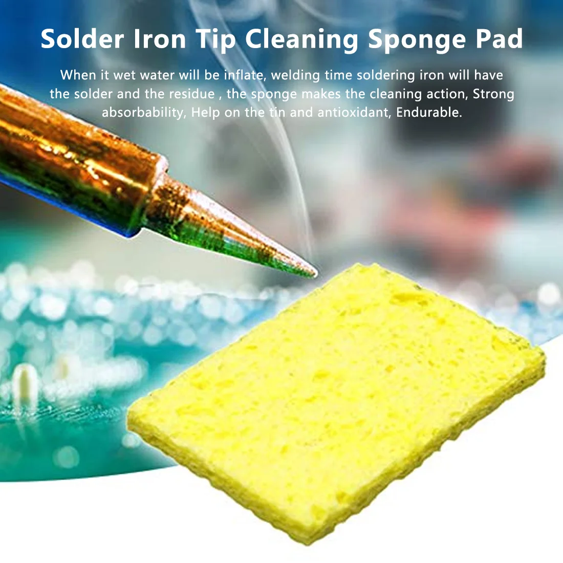 

10pcs High Temperature Resistant Heatstable Solder Thick Sponge Soldering Welding Accessories Soldering Iron Cleaning Sponges