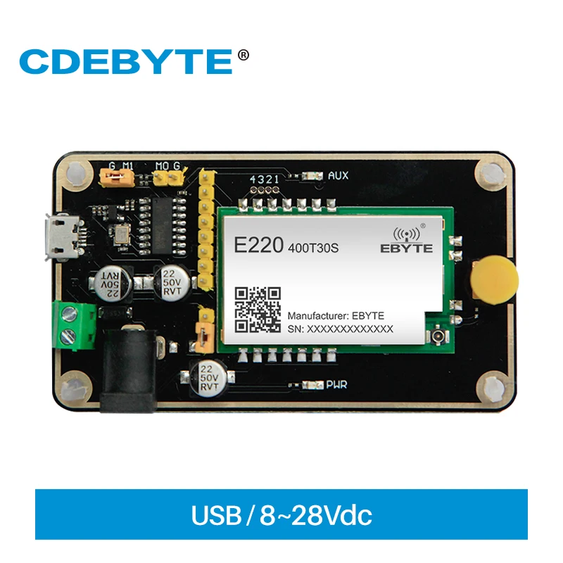 LLCC68 Lora Test Board 433MHz 470MHz CDEBYTE E220-400TBH-01 Test Kit for E220-400T30S UART Wireless Module USB Interface 230mhz lora test board kits wireless serial port module e22 230tbh 01 usb development board rf module for e22 230t30s