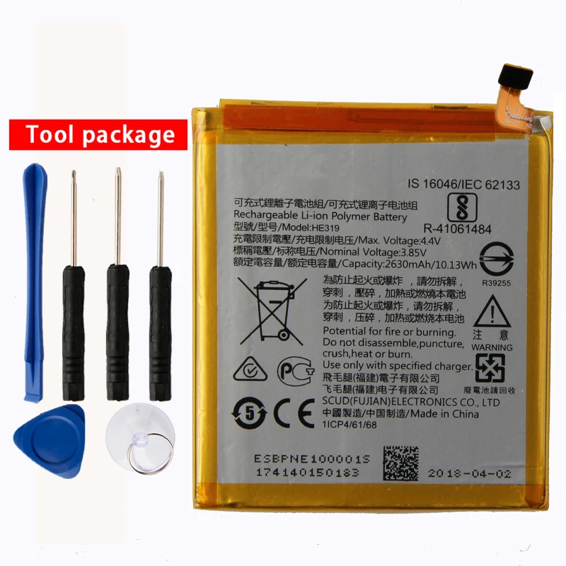 

Original HE319 phone battery for Nokia 3 TA-1020 1028 1032 1038 2630mAh