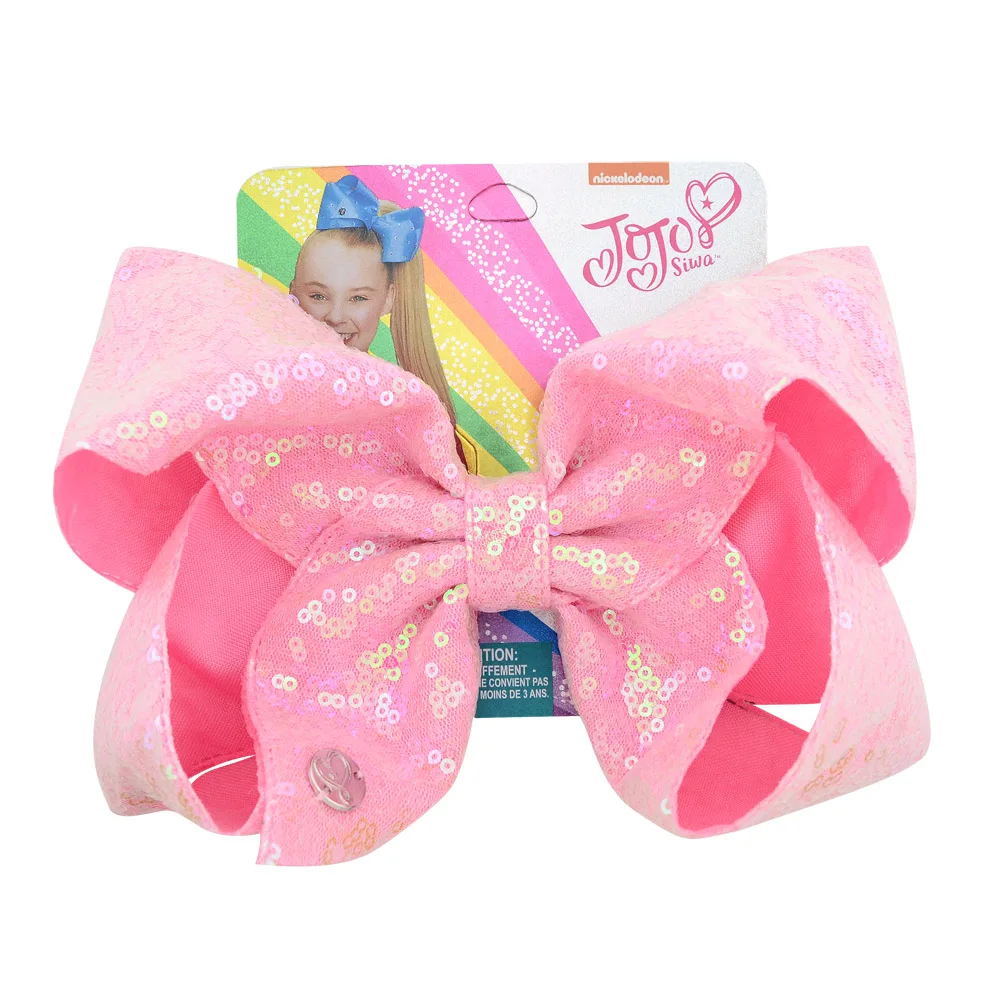 994-10 1 шт. 8 дюймов JOJO Siwa Блестящий бант для волос с зажимом для милых девушек большой зажим для волос заколки для волос головные уборы аксессуары для волос - Цвет: 994-10