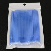 100 шт./упак. Micro одноразовые ватные тампоны, щетка для ресниц тампон для чистки сенсорного экрана для ногтей для чистки ногтей, тушь для ресниц и бровей Красота кисти набор инструментов