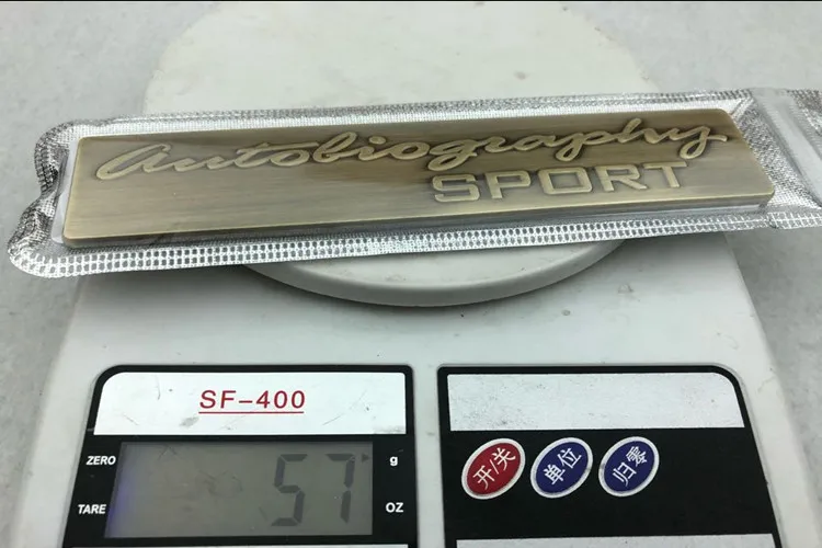 [Wholesale] 20PCS 16.8cm*3.1cm Metal Plating Car Emblem SPORT logo rear Tail sticker Badge silver, black,bronze