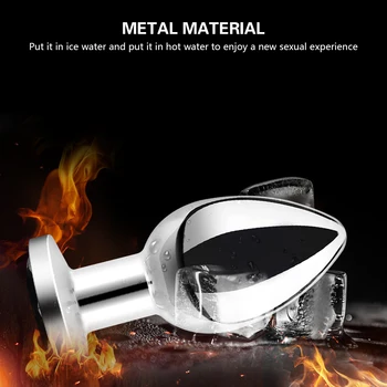 Metal Material Anal Plug Vibrator Remote Control Prostate Massager Sex Machine Female Masturbation Tool Adult Toys for Couple 3
