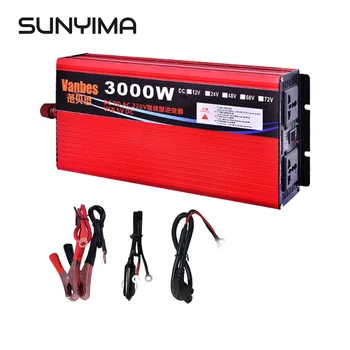 

SUNYIMA Peak Power 3000W Car Inverter DC 12V/ 24V/ 48V/ 60V TO AC 220V Power Converter Modified Sine Wave Inverter