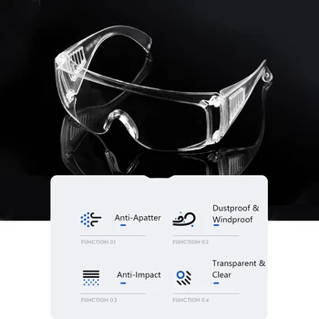 

Eye shield Clear Vented Safety Goggles Eye Protective Glasses Working UV Protection for Work Men Women Bluelight Blocking safe