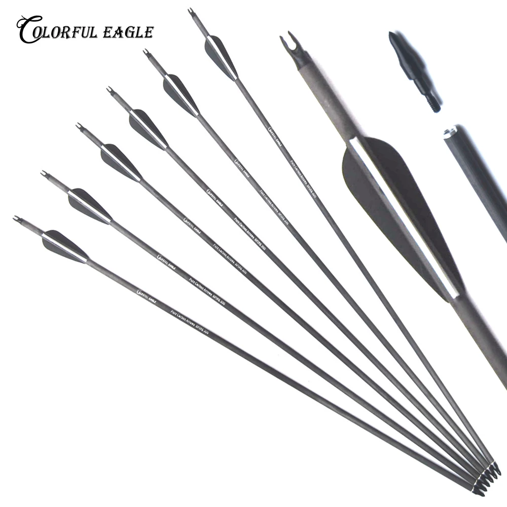 Pack of 12 x 30" ASD Alloy Heavy Duty Black Arrows With Screw In Tips 
