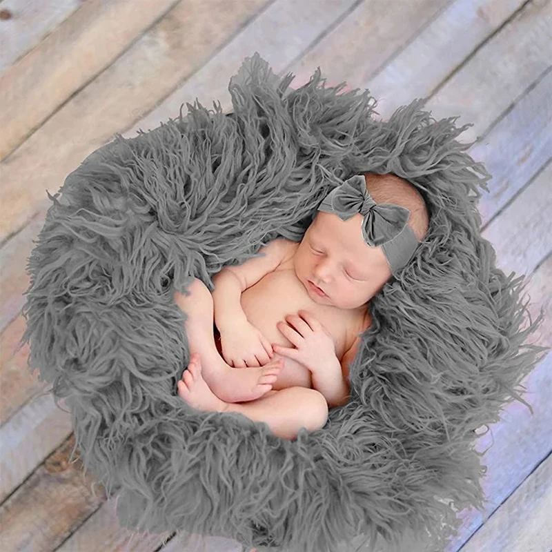 3Pcs/Set Newborn Photography Props Baby Blanket+Wrap+Headband 0-3 Month Photo Shoot Infant Boys Girls Picture Props Accessories