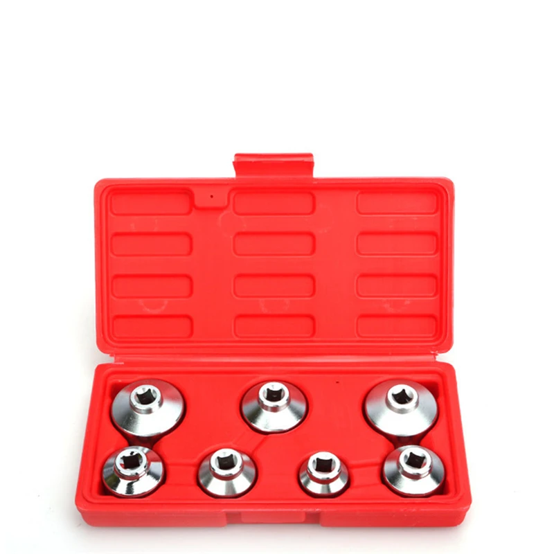 

7PCS Oil Filter Cap Socket Wrench Tool Set For Be-nz B-M-W FO-RD 24mm 27mm 29mm 30mm 32mm 36mm 38mm