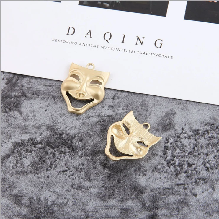 Golden Zinc Alloy Charms Pendant Heart Geometric Round Charms 10pcs/lot For DIY Fashion Earrings Jewelry Making Accessories - Окраска металла: 06