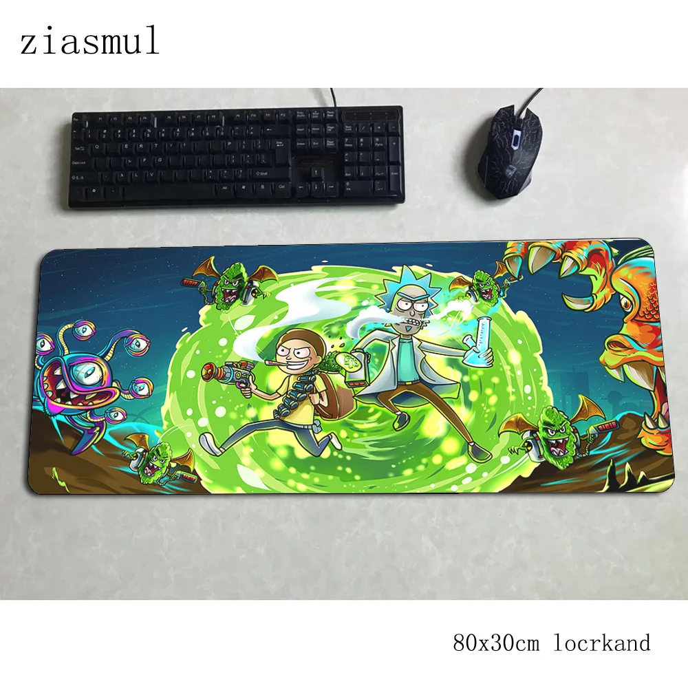 Игровой коврик для мыши rick and marty padmouse 80x30 см, Kawaii, большой коврик для мыши, геймерский компьютерный стол, xl, коврик для мыши, notbook, pc