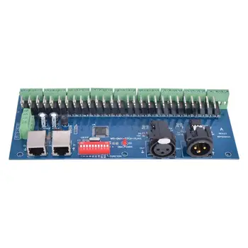 

MOKUNGIF Easy 27CH dmx512 controller decoder WS-DMX-27CH-RJ45 27 channel dmx512 controller 9groups RGB output driver