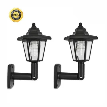 

40# 2x Solar Power Wall Landscape Mount LED Light Path Way Garden Fence Lamps Outdoor lighting for Night Garden supplies