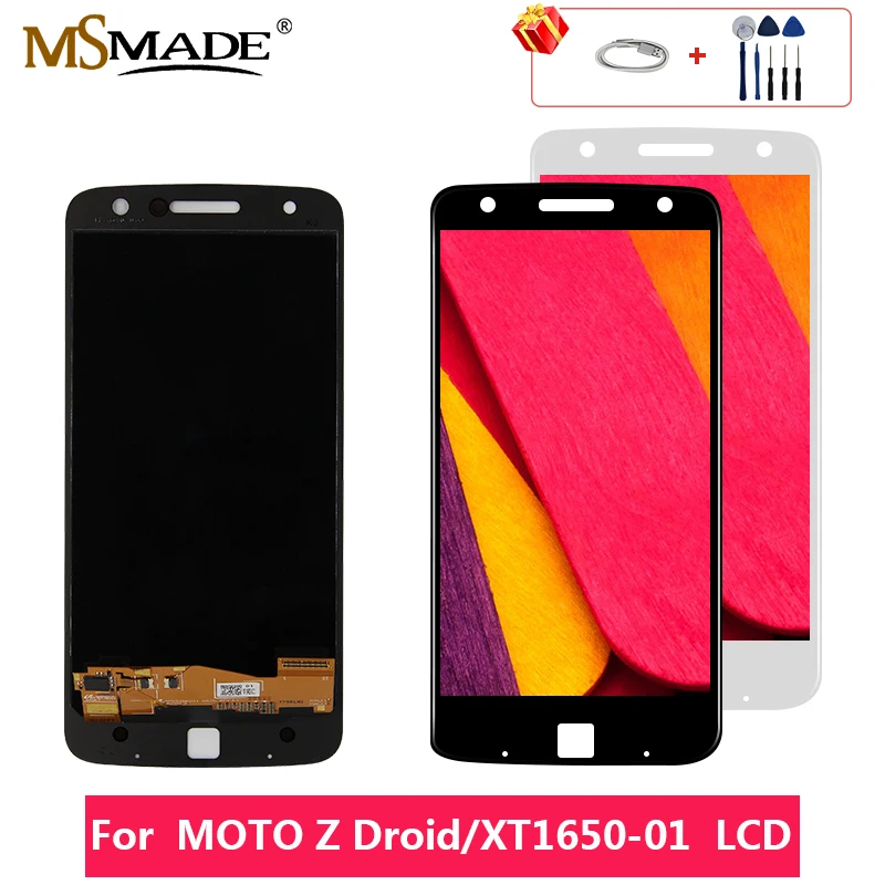 

AAA Quality For Motorola Moto Z Force Droid XT1650 LCD Touch Screen Digitizer Display Replacement Assembly Parts Free Gift 5.5''