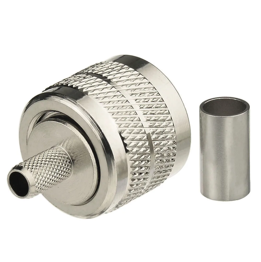 Superbat UHF Series PL-259 Male Crimp RF Coaxial Connector for RG58 RG400 RG142 LMR195 UHF Cable RF Connector