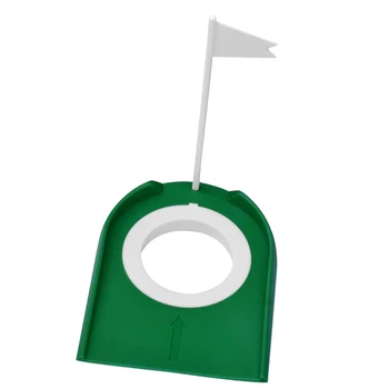 

Golf Putting Hole with Flag Putt Practicing Cup Training Aids Putting Practice Regulation Hole for Indoor