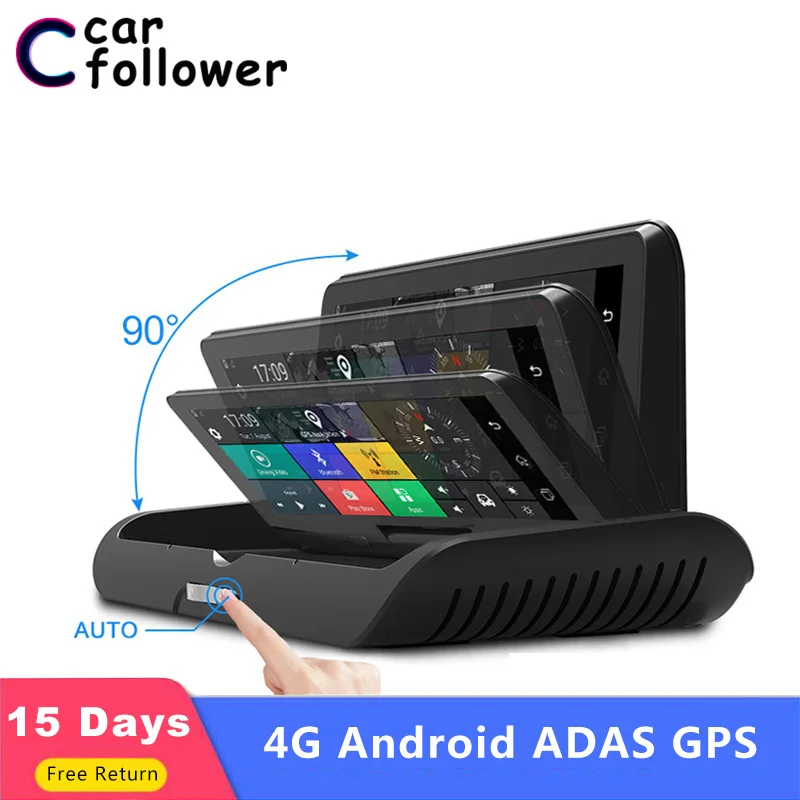 

Car Follower 8 Inch 4G Android Car Dashboard DVR Camera GPS Navigation ADAS 1080P Dual Lens Car Video Recorder Night vision WiFi