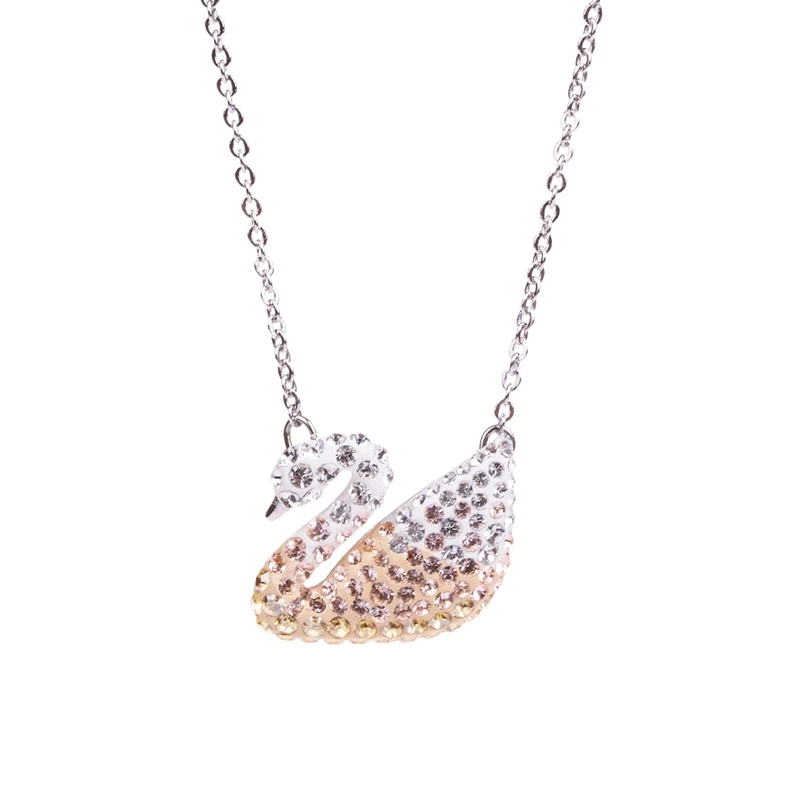 Swarovski знаковые с покрытием кулон в виде лебедя 5204134/5204133/5279421/5272364/5347329/5194826/5215038 - Окраска металла: Silver5215034