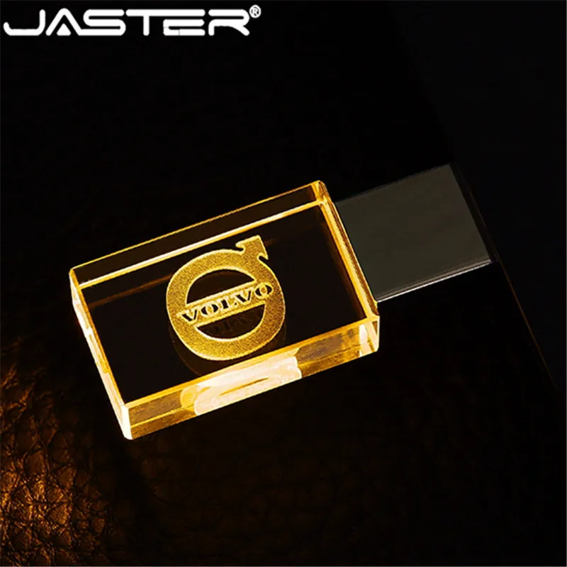 JASTERUSB2.0 Автомобильный логотип флэш-память кристалл карта памяти, Флеш накопитель 4 ГБ 8 ГБ 16 ГБ 32 ГБ 64 Гб 128 ГБ U диск подарок
