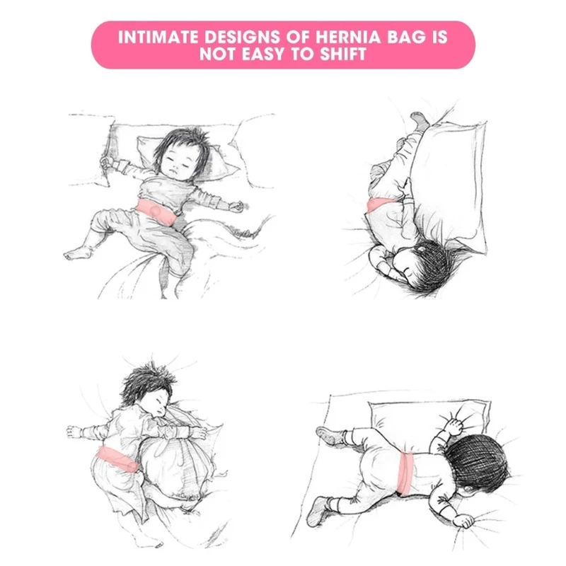 

45BF 2 Pcs Umbilical Hernia Therapy Treatment Belt Breathable Bag Elastic Cotton Strap for 0-1 Years Old Baby Children Infant