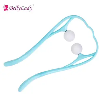 

U-Shaped Manual Massage Hammer Multifunction Neck Massager with Two Fitness Massage Ball