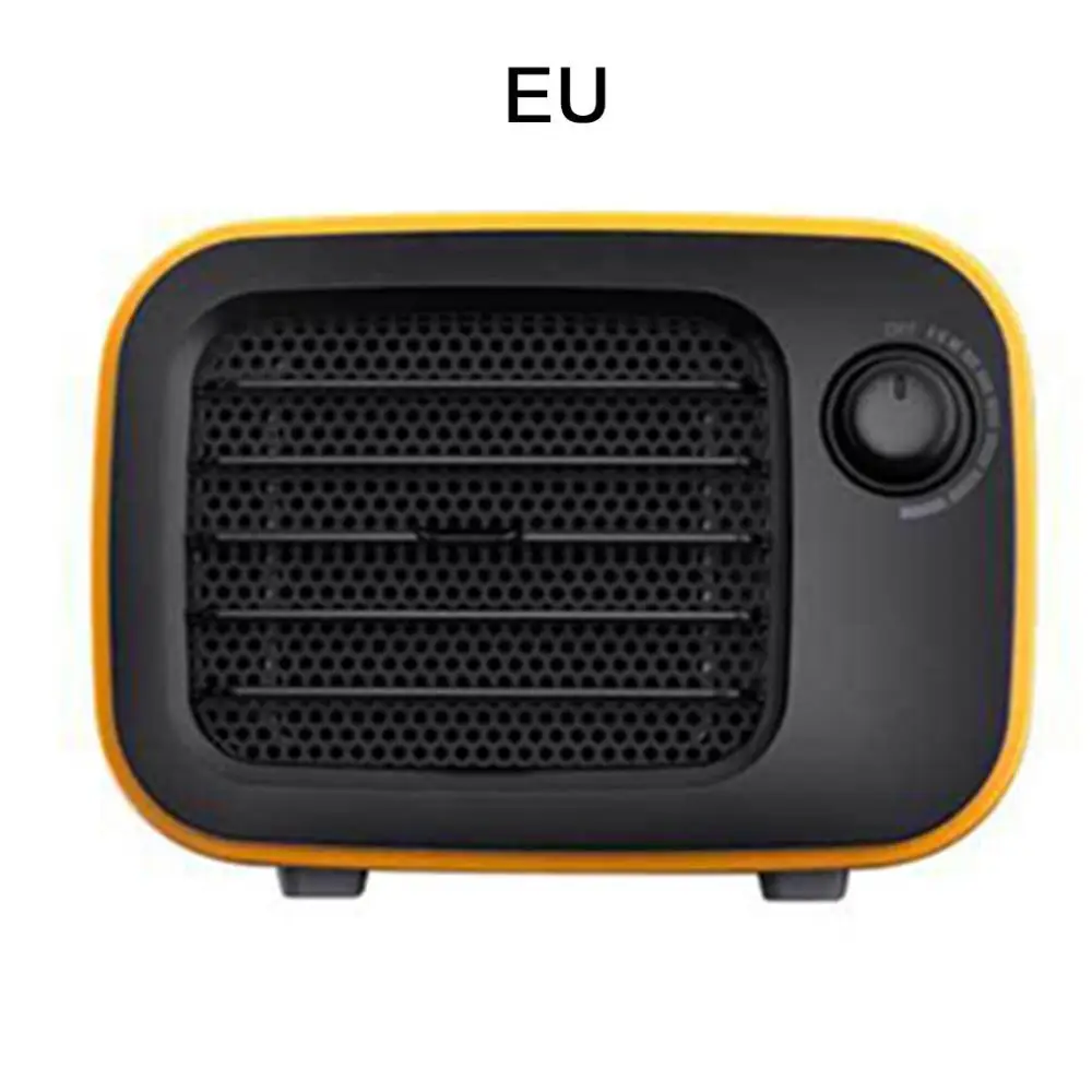 orange EU plug Защита от пуска сразу после сброса Ретро обогреватель Интеллектуальный Настольный обогреватель с постоянной температурой - Цвет: orange EU plug