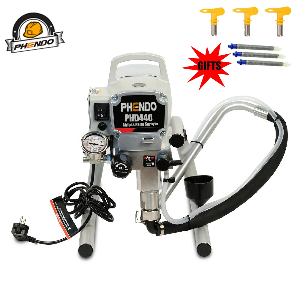 

PHENDO Professional airless spraying machine with brushless Motor Spray Gun 900W 2.2L Airless Paint Sprayer 440 painting machin