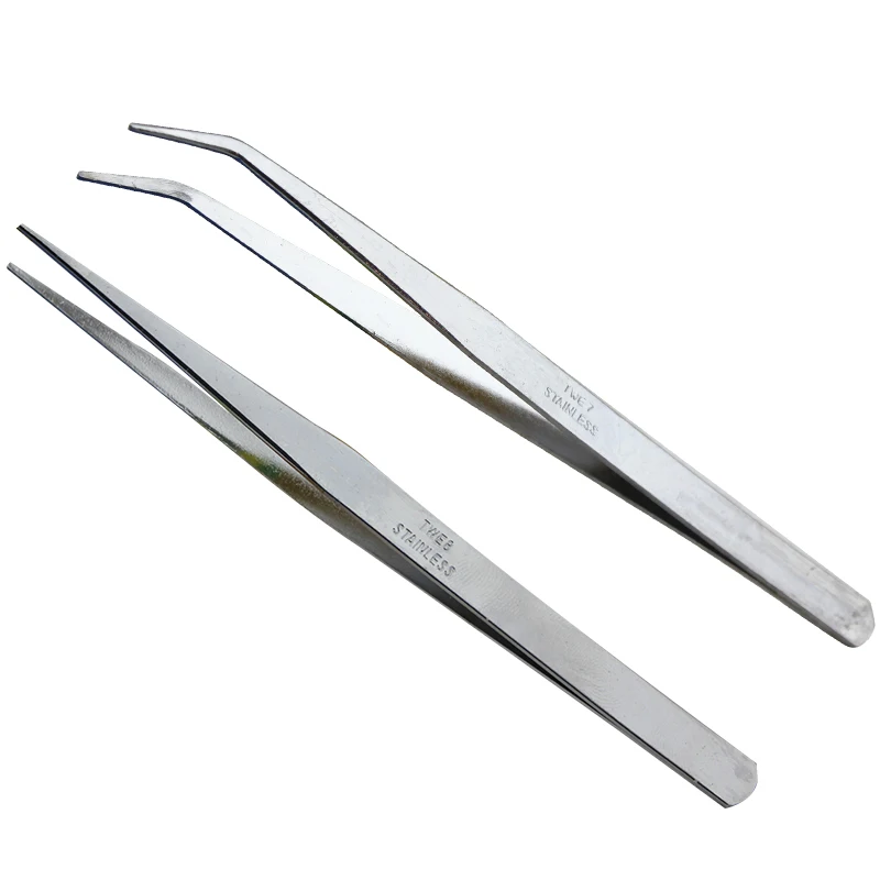 2 шт. прямые пинцеты из нержавеющей стали изогнутые швейная машина зажим линия