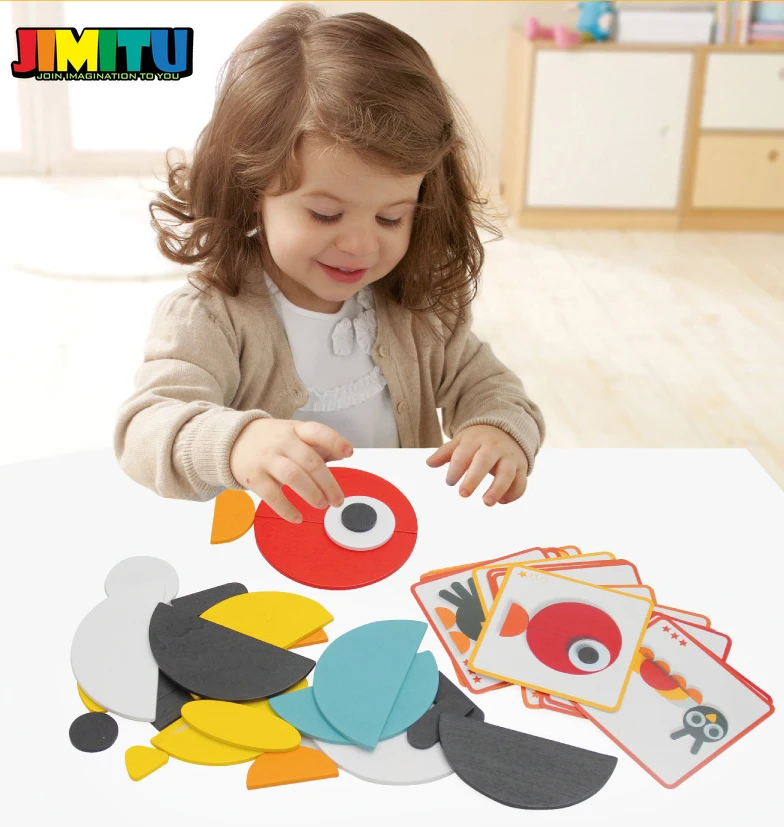 Набор 3D пазлов Монтессори, игрушки для детей, для мальчиков, Oyuncak Juegos Educativos, для детей, для раннего обучения, обучающая головоломка Tangram