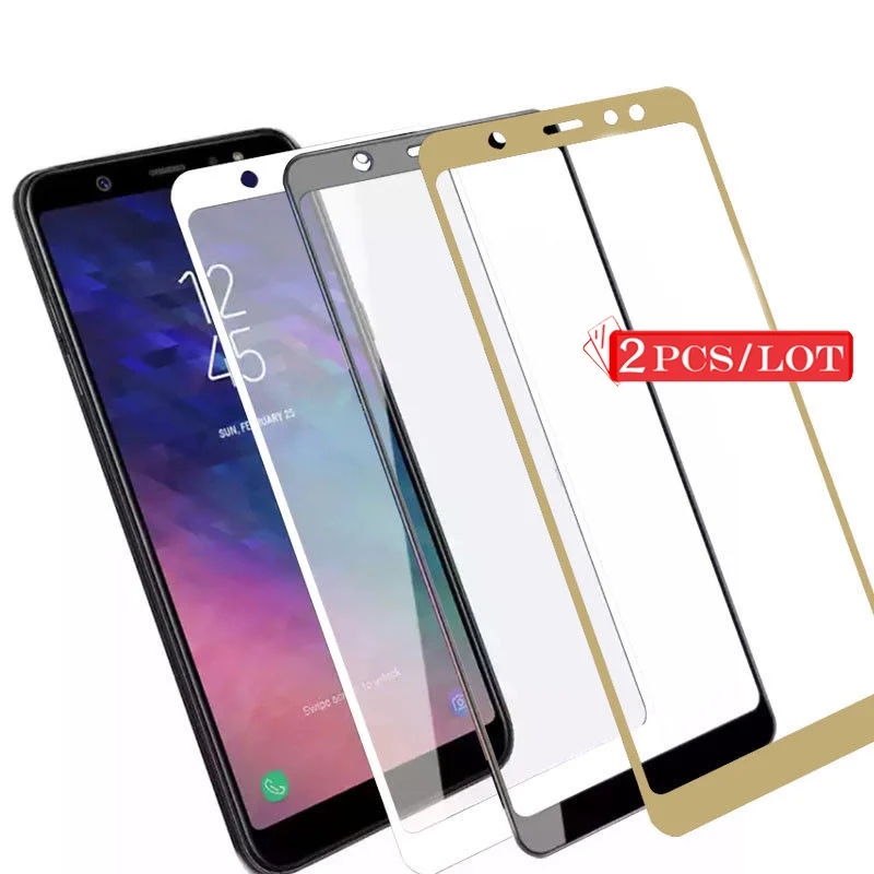 2 шт. защитное стекло Sansung для samsung A6 Plus 2018 протектор экрана на A 6 A6Plus 6A пленка