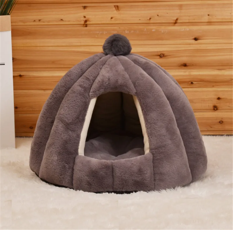 Pet Cat собачья Лежанка палатка Igloo плюшевая кошка кровать(M68