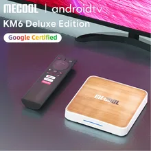 

TV Box Android 10 4g 64gb MECOOL KM6 Deluxe 11 Wifi 6 Google Certification 8K 6k Voice Amlogic S905X4 1000M LAN Smart tvbox